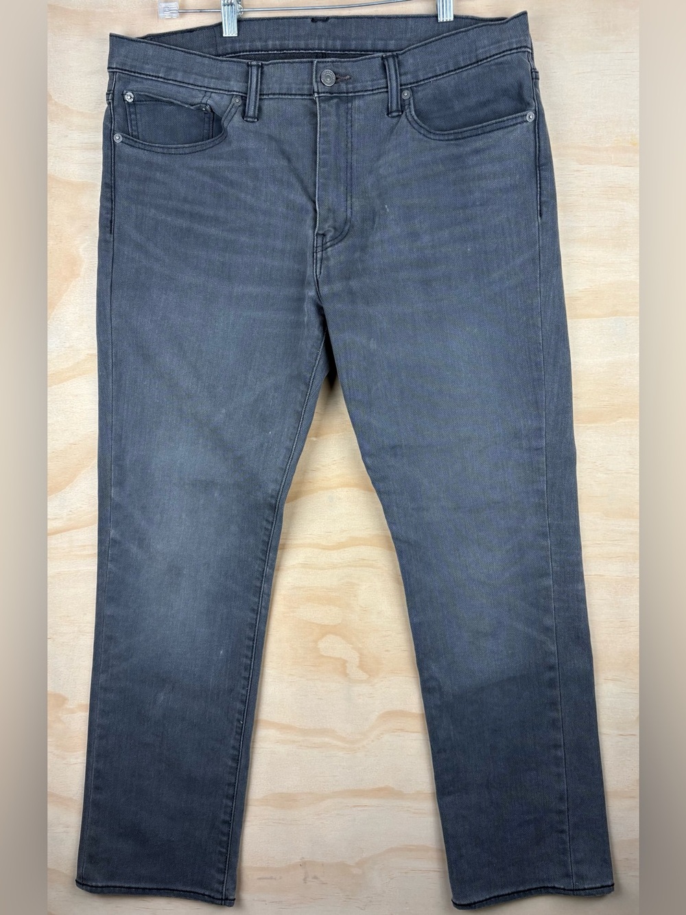 Levis 511 Jeans Mens 36x30 Gray Slim Tapered Stretch Denim Charcoal Wash Classic
